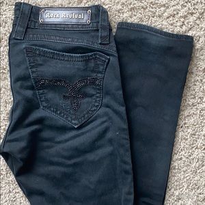 Rock revival black Amy skinny jeans size 28